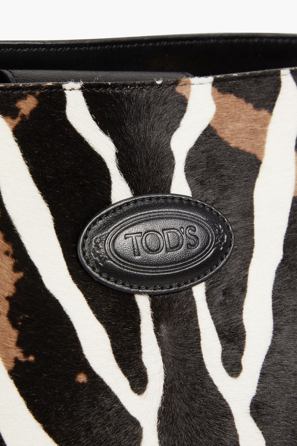 TOD'S カーフヘア バケットバッグ ゼブラプリント