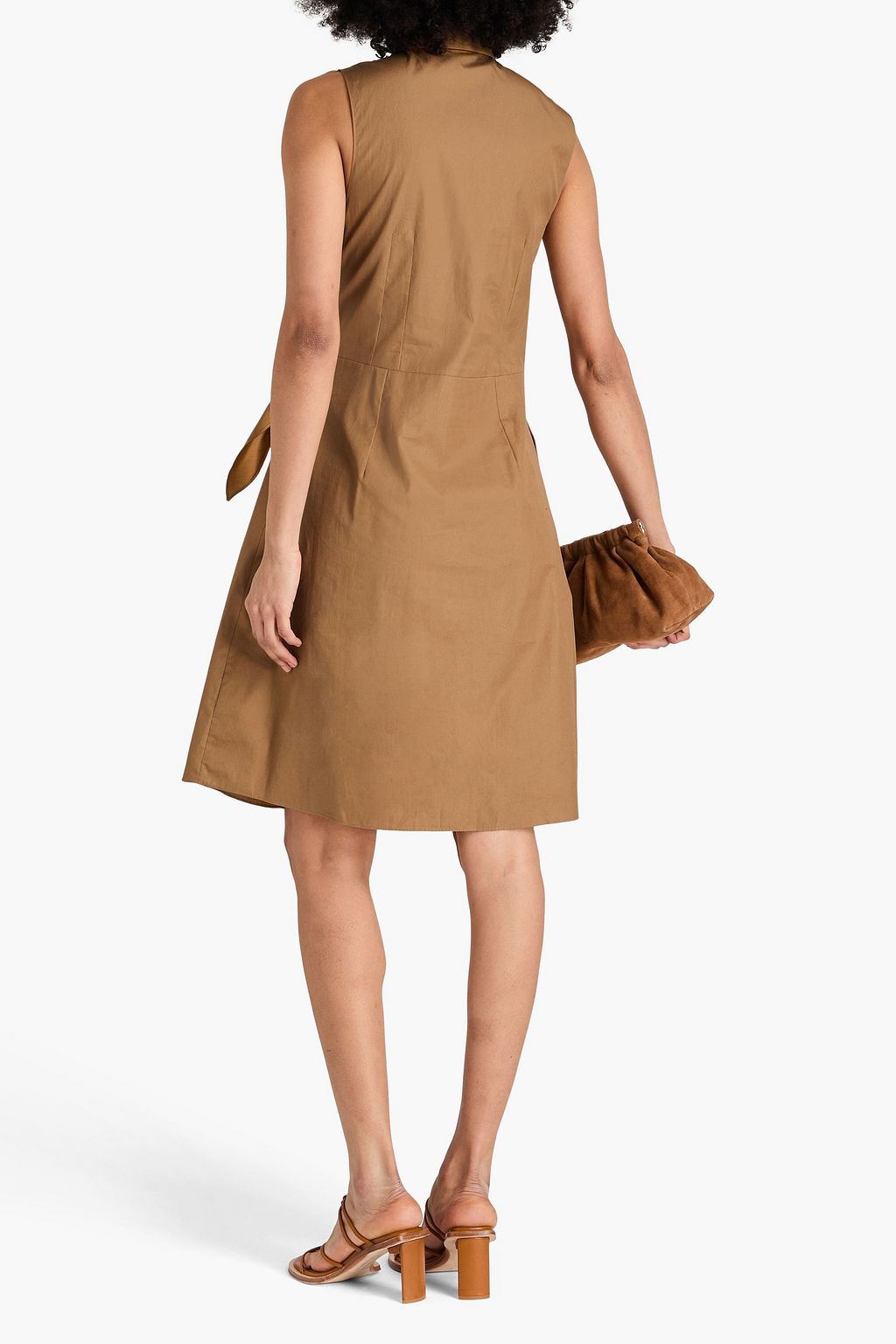 VINCE. Kleid aus Baumwollpopeline mit Wickeleffekt