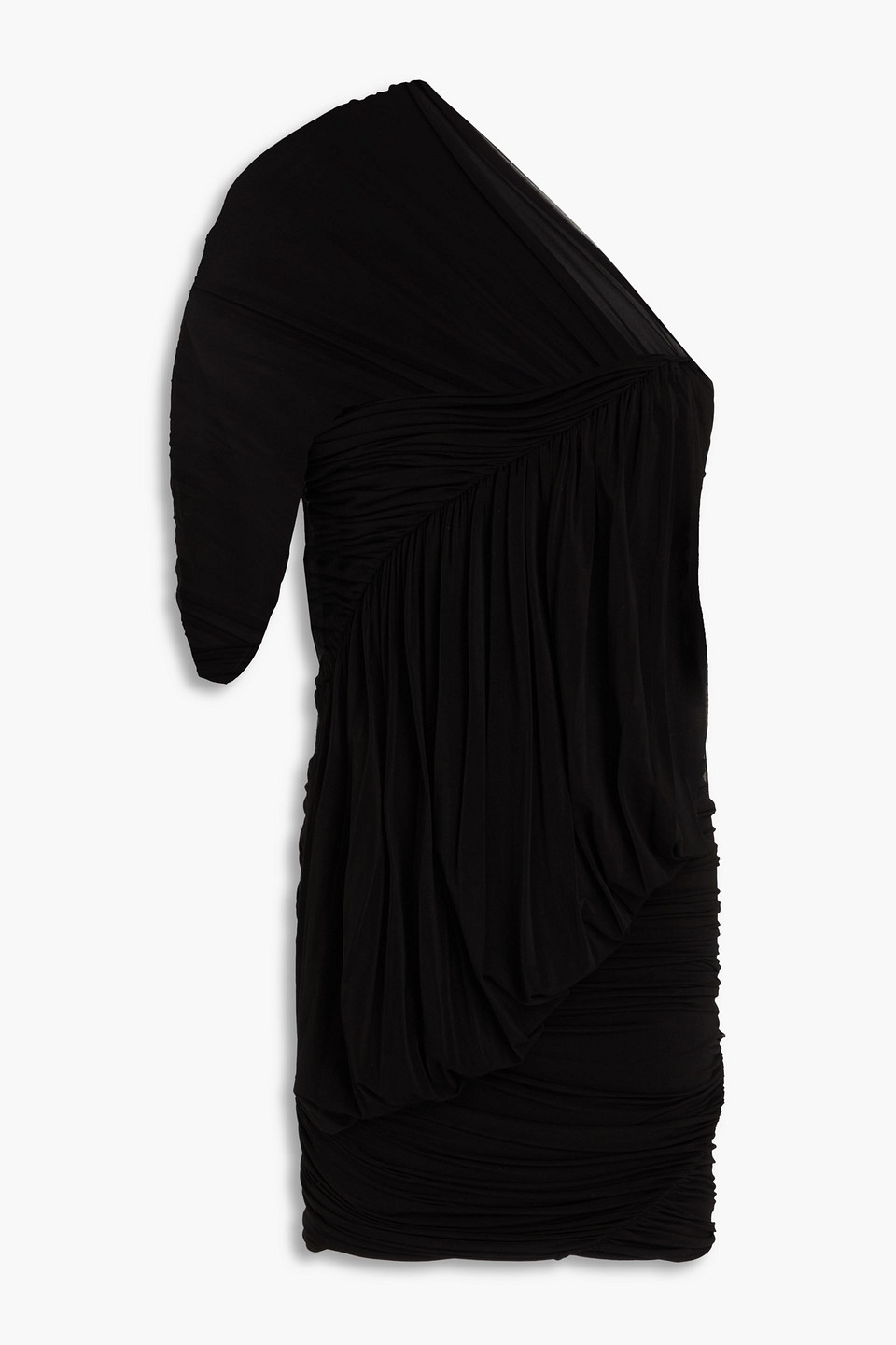 rick owens - one-shoulder draped stretch-jersey mini dress - black - it 42