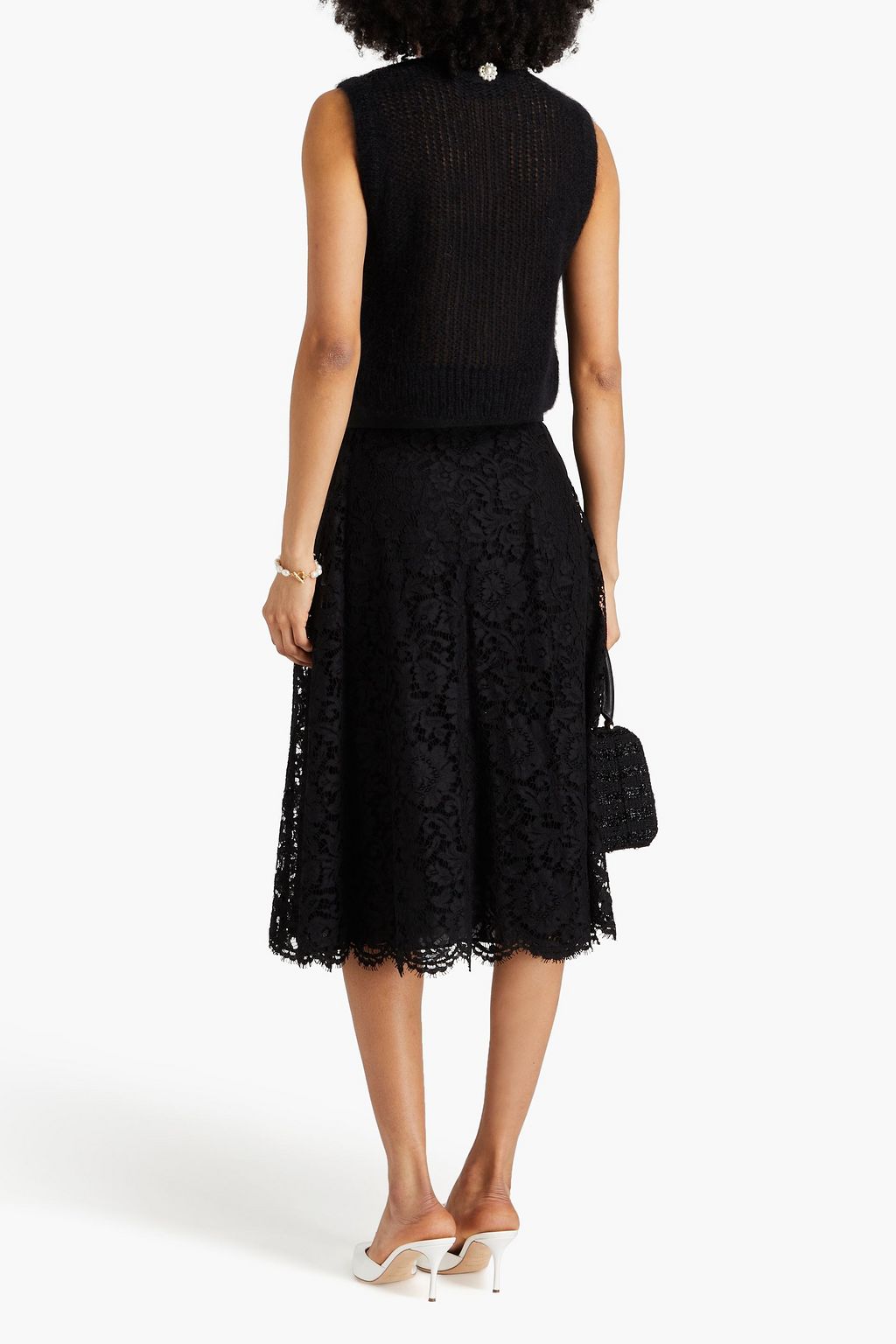 VALENTINO GARAVANI Corded lace skirt
