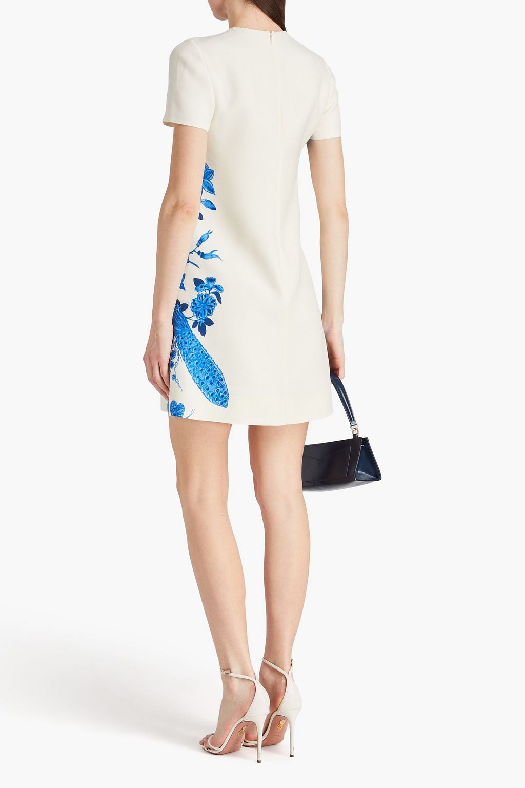 VALENTINO GARAVANI Printed wool and silk-blend crepe mini dress