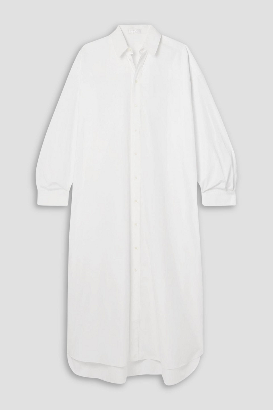 Wardrobe.nyc Oversized Cotton-poplin Maxi Shirt Dress In White