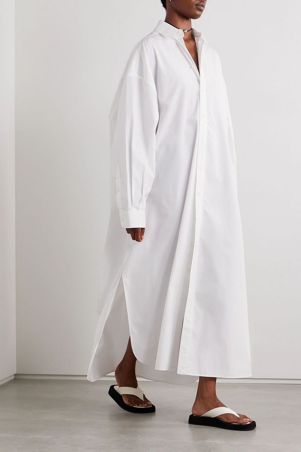 WARDROBE.NYC Oversized cotton-poplin maxi shirt dress | THE OUTNET