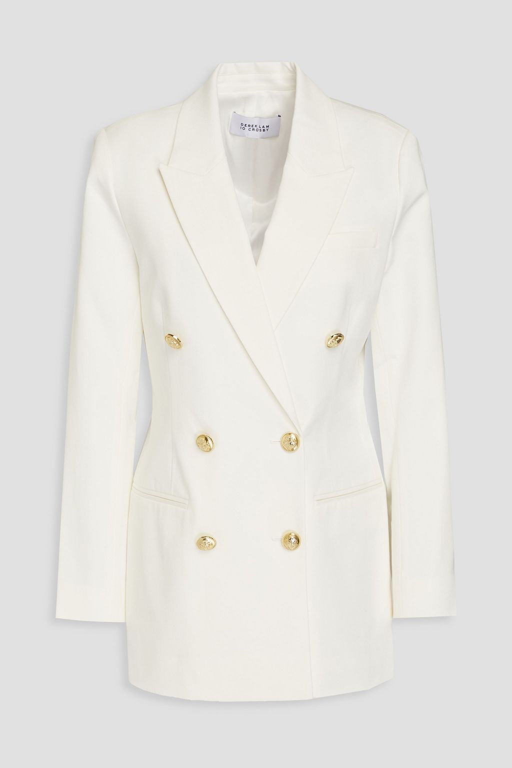 Double breasted cotton blazer hotsell