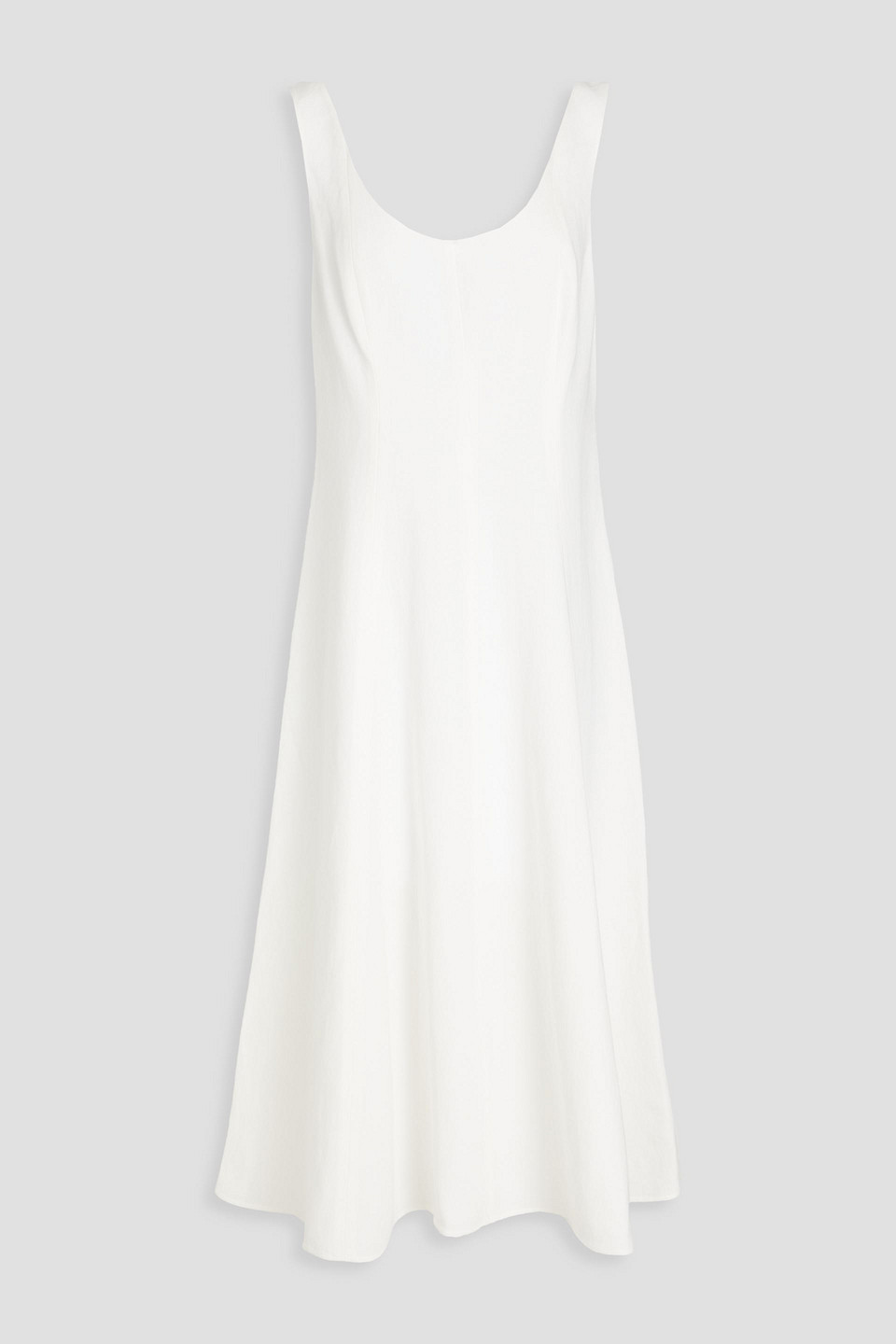 Vince Twill Midi Dress In White