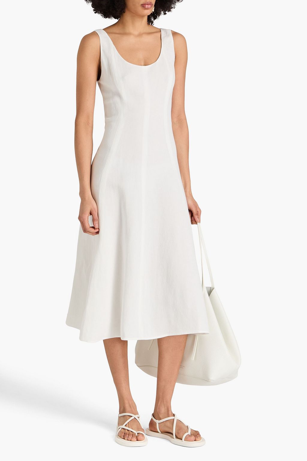 VINCE. Twill midi dress | THE OUTNET