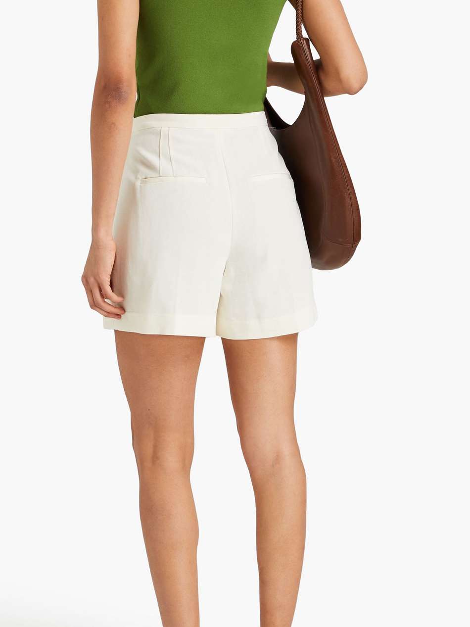 cotton-blend faille shorts
