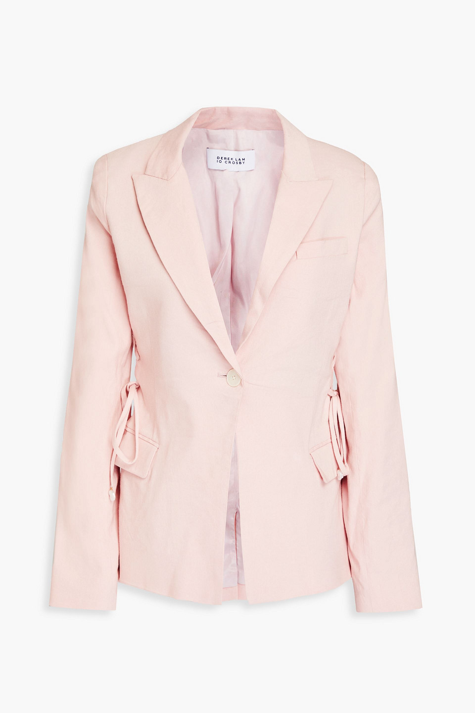 Rhonda lace-up linen-blend blazer