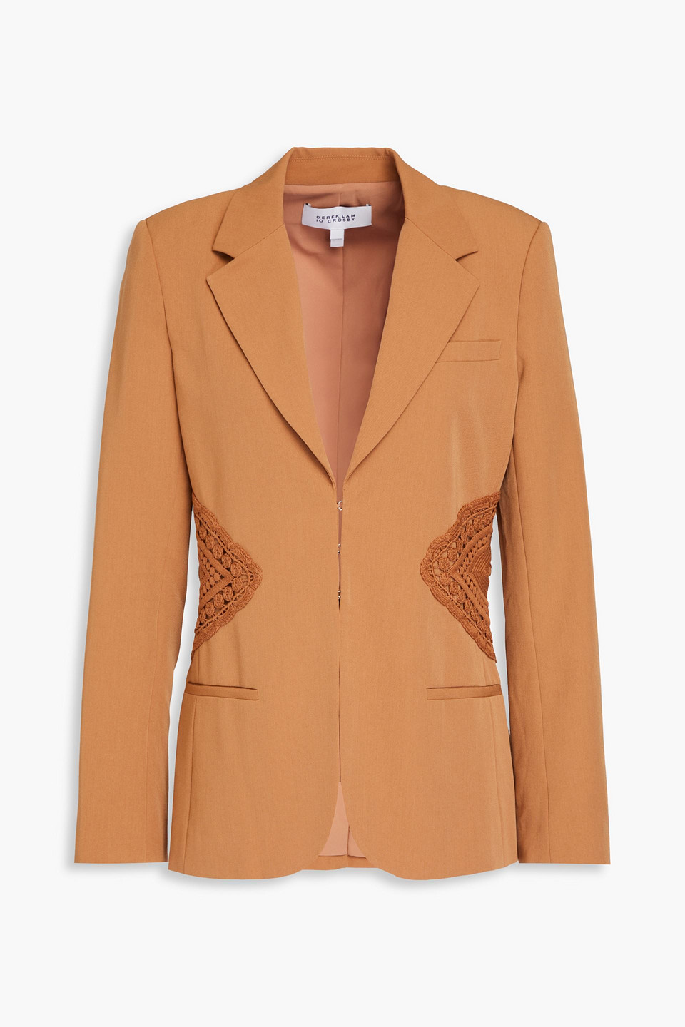 Derek Lam 10 Crosby Jad Crochet Blazer In Camel