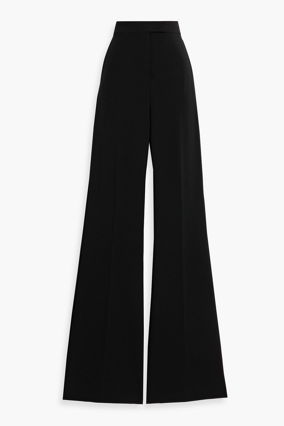 Max Mara Norcia Crepe Wide-leg Pants In Black