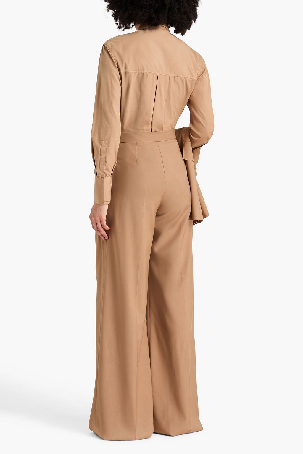 MAX MARA Rimini Hose mit weitem Bein aus Wolle mit Falten