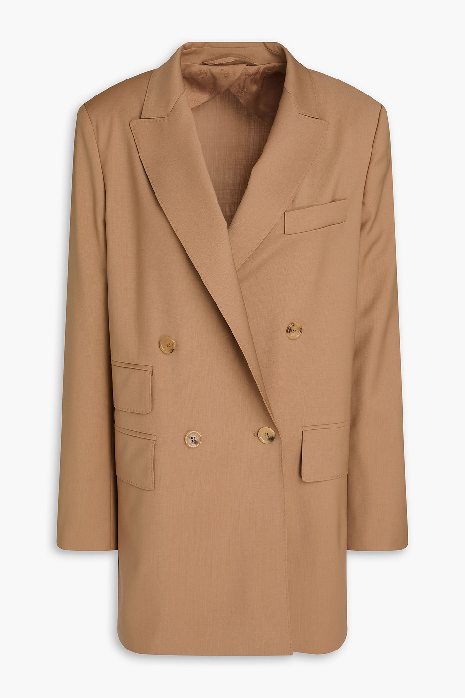 Max Mara Nebbie Doppelreihiger Blazer Aus Wolle In Brown
