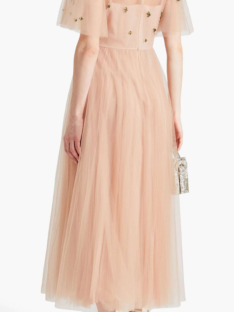 embellished tulle maxi dress
