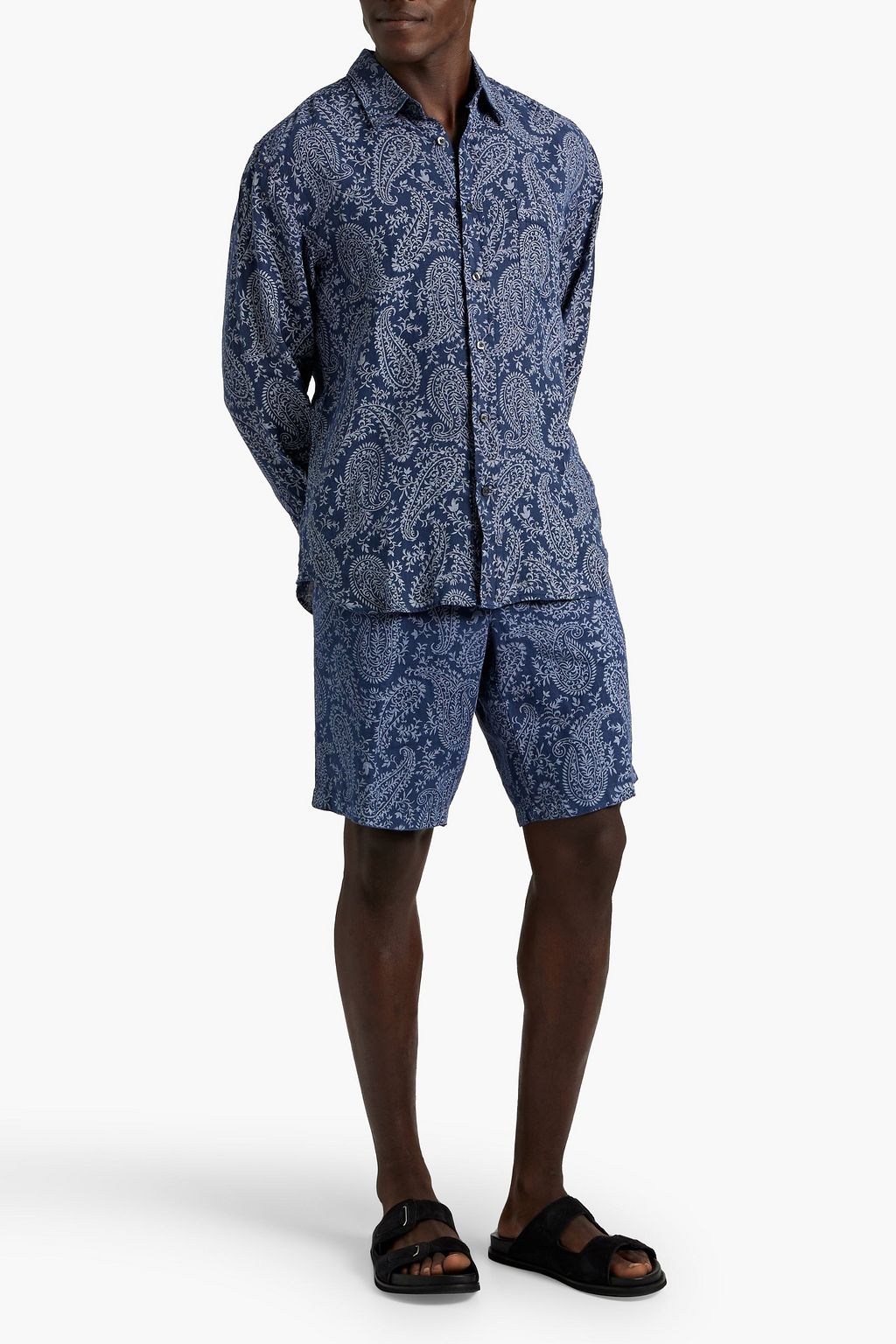 120% LINO Paisley-print linen shirt