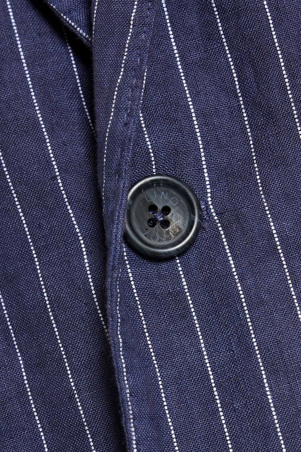 120% LINO Pinstriped linen blazer