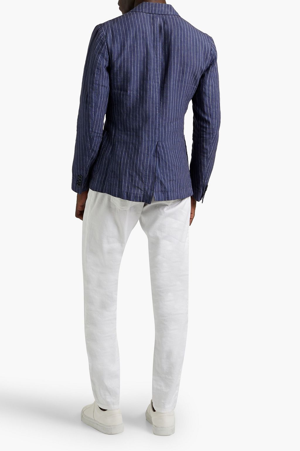 120% LINO Pinstriped linen blazer