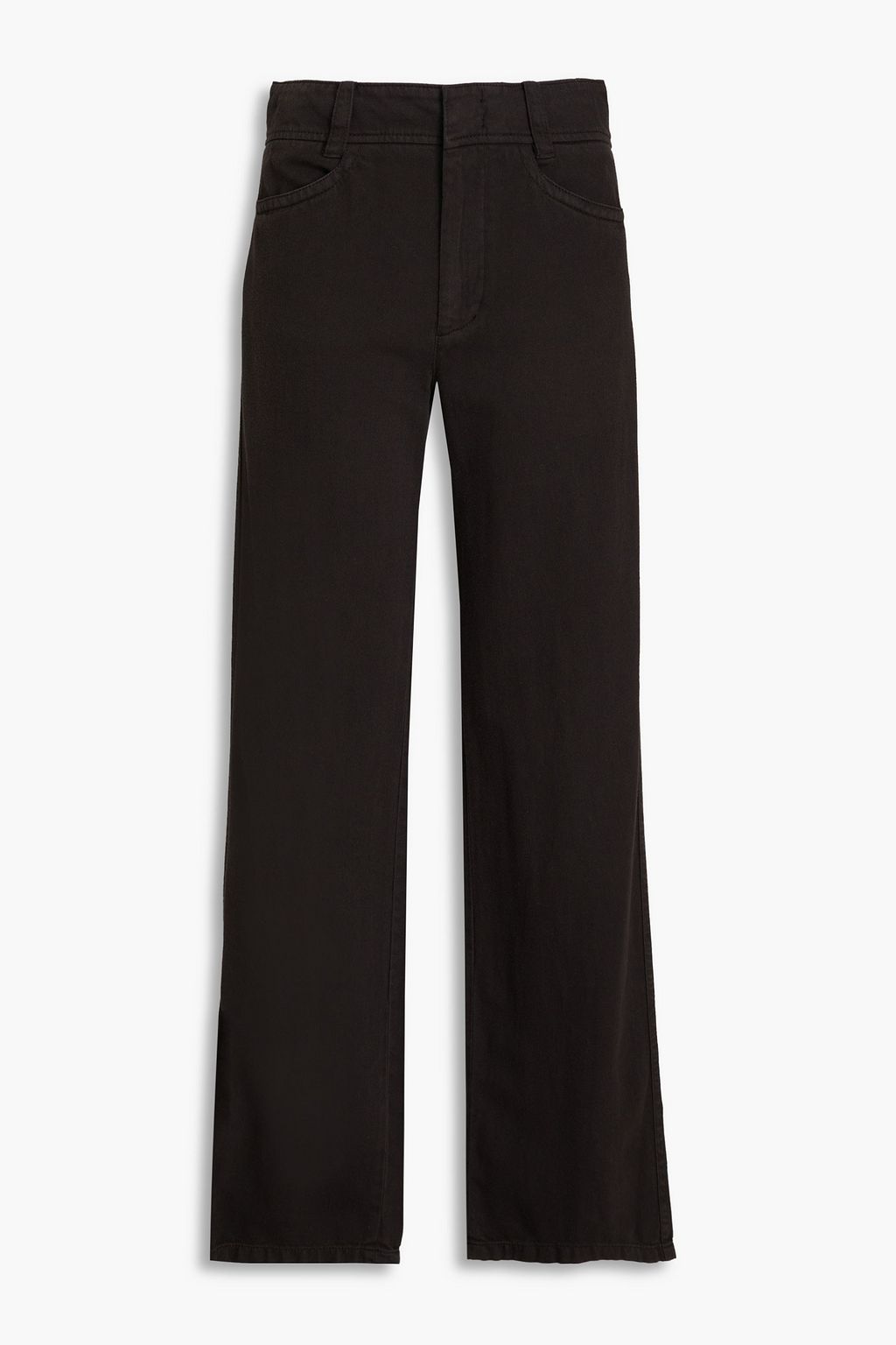 Cropped stretch-ponte slim-leg pants