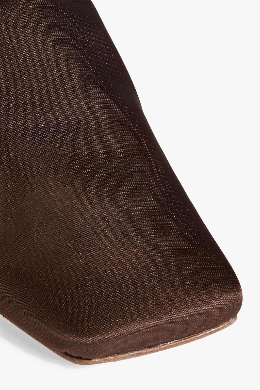 SLEEPER Puff bow-detailed satin slippers