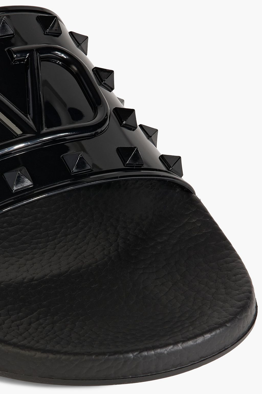 VALENTINO GARAVANI Rockstud embossed rubber slides