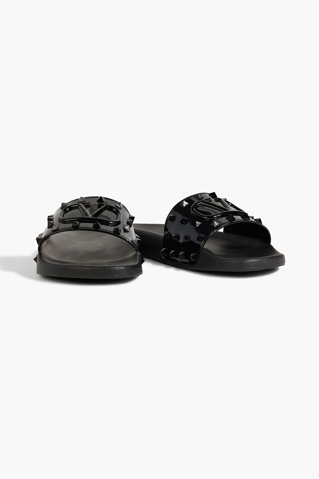 VALENTINO GARAVANI Rockstud embossed rubber slides