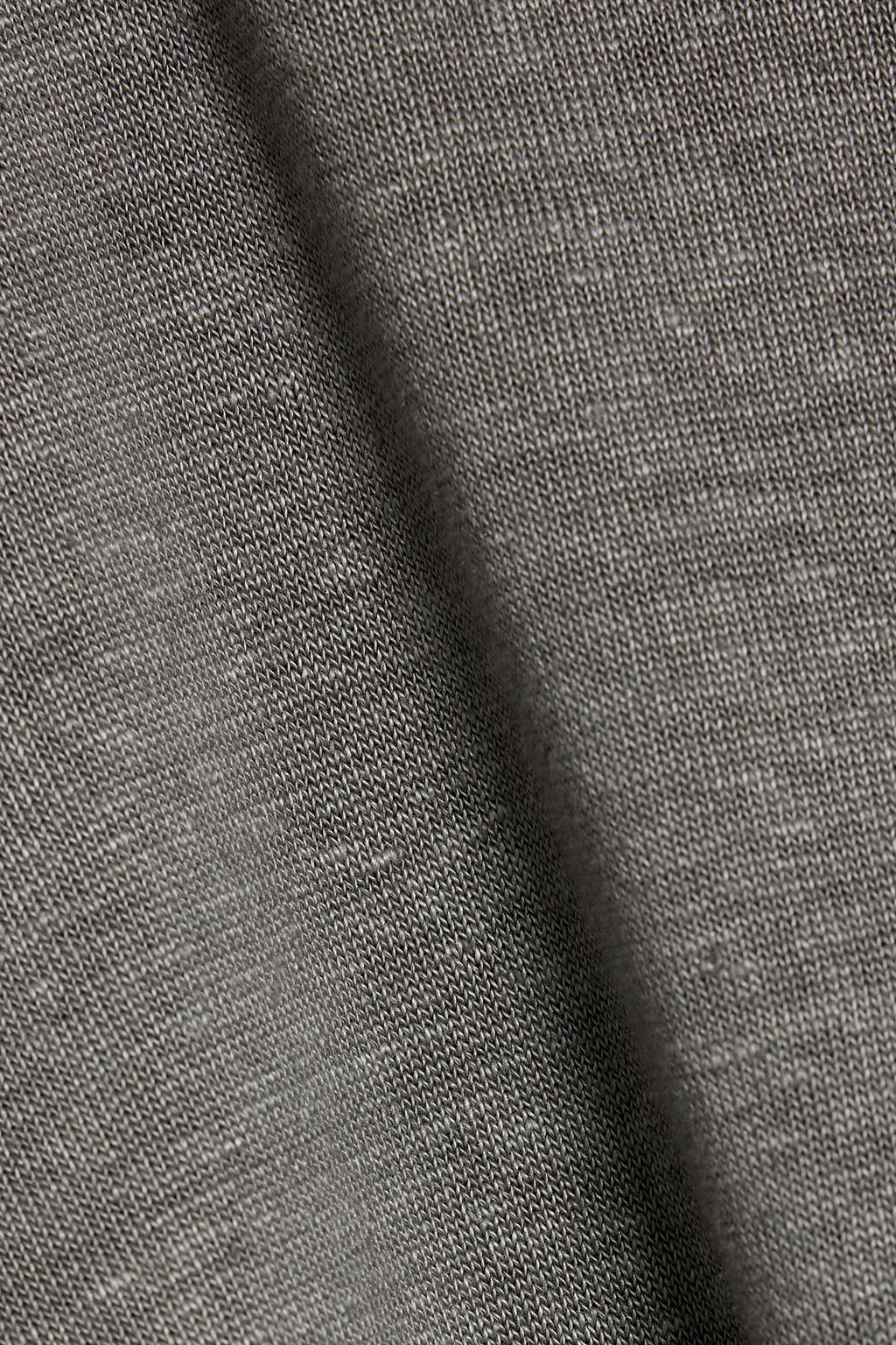 120% LINO Linen and cotton-blend jersey T-shirt