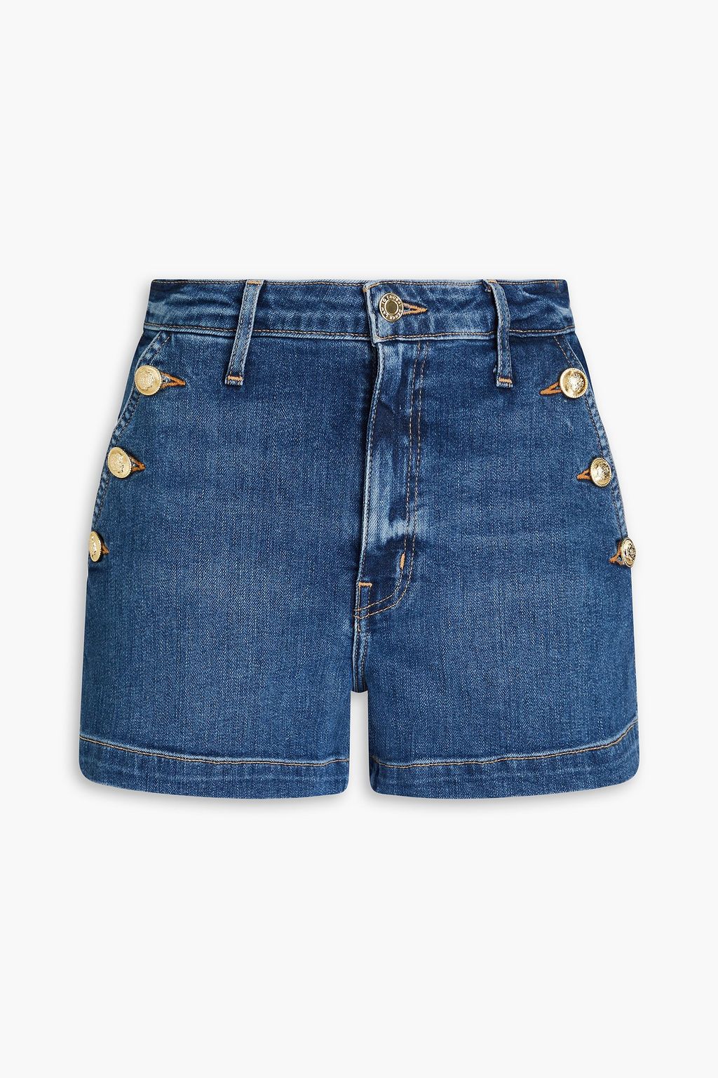 DEREK LAM 10 CROSBY Button detailed denim shorts THE OUTNET
