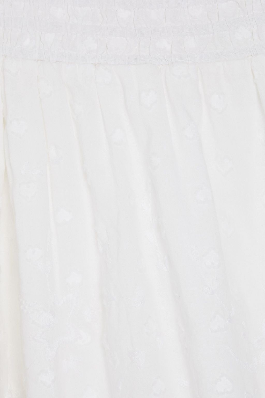 LOVESHACKFANCY Ilona cotton fil coupé mini skirt