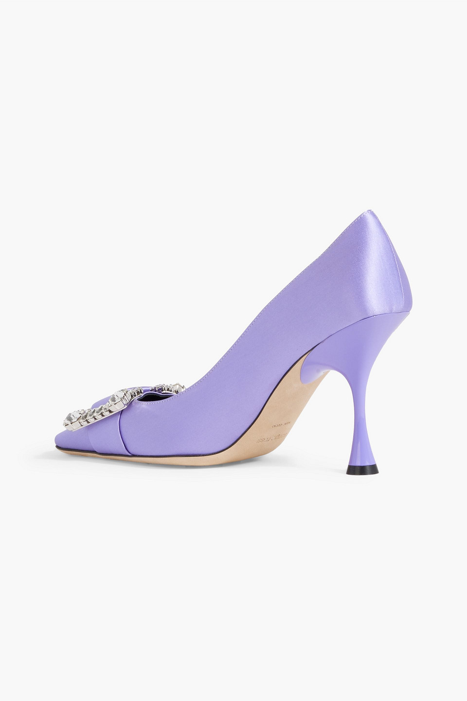 Shop Sergio Rossi Sr Twenty 90 Embellished Satin Pumps In Lavender