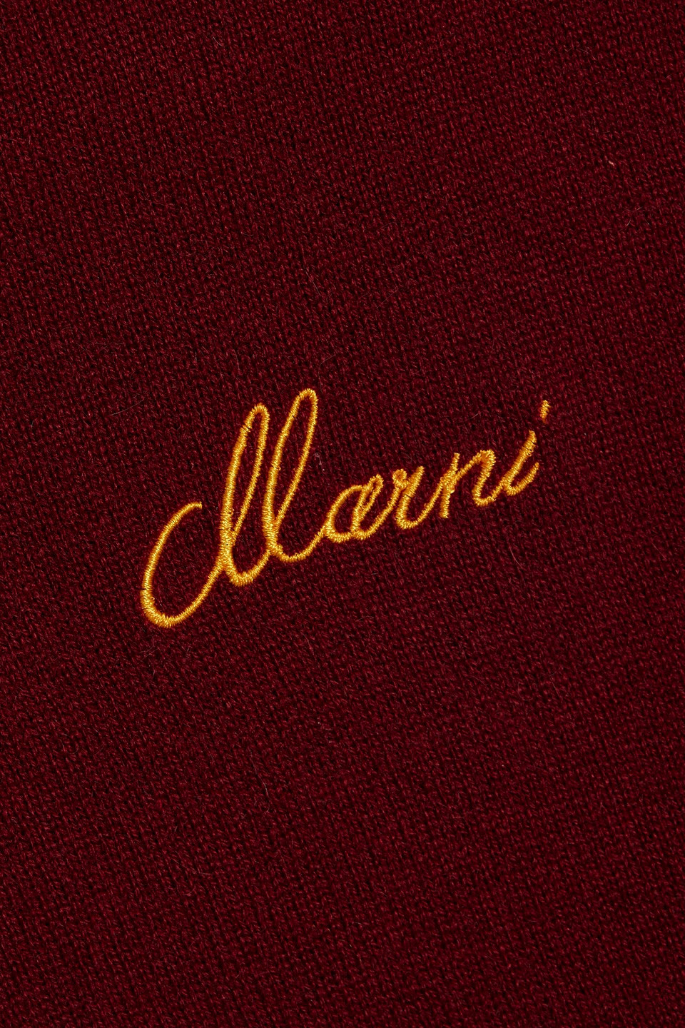 Shop Marni Embroidered Cashmere Sweater In Claret