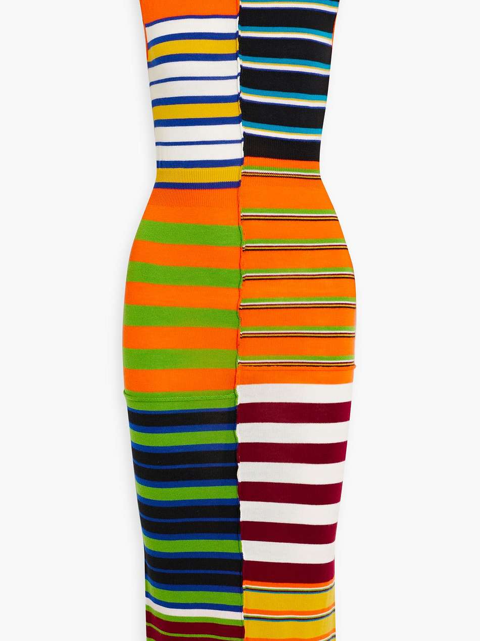 striped wool midi dress