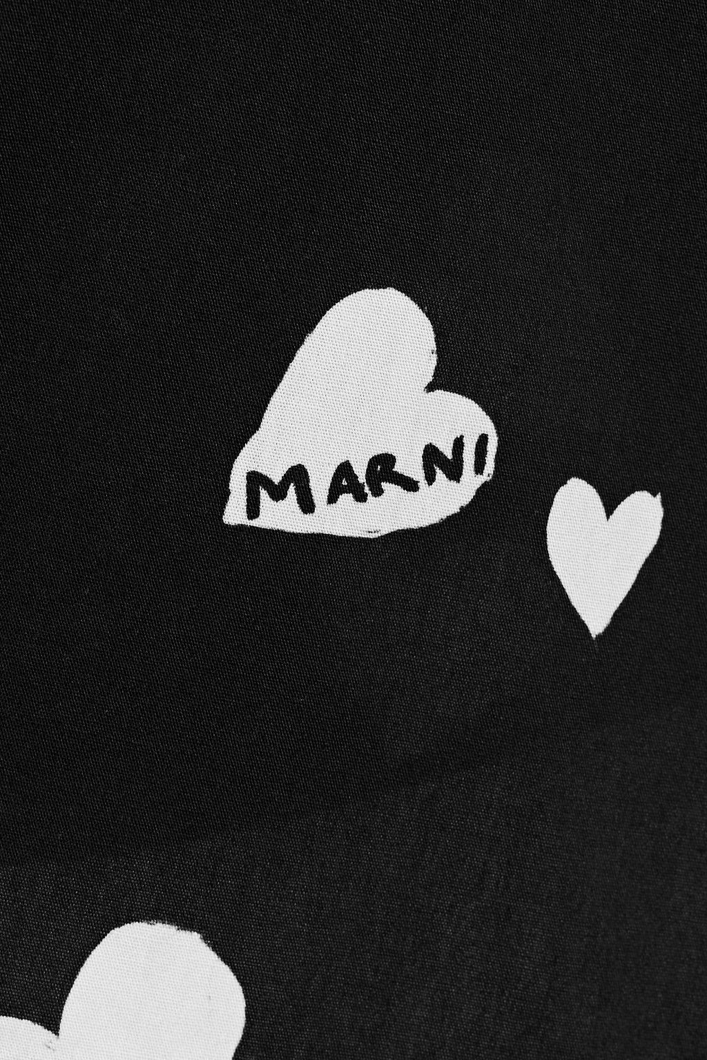 MARNI コットン ミニスカート プリーツ&プリント入り