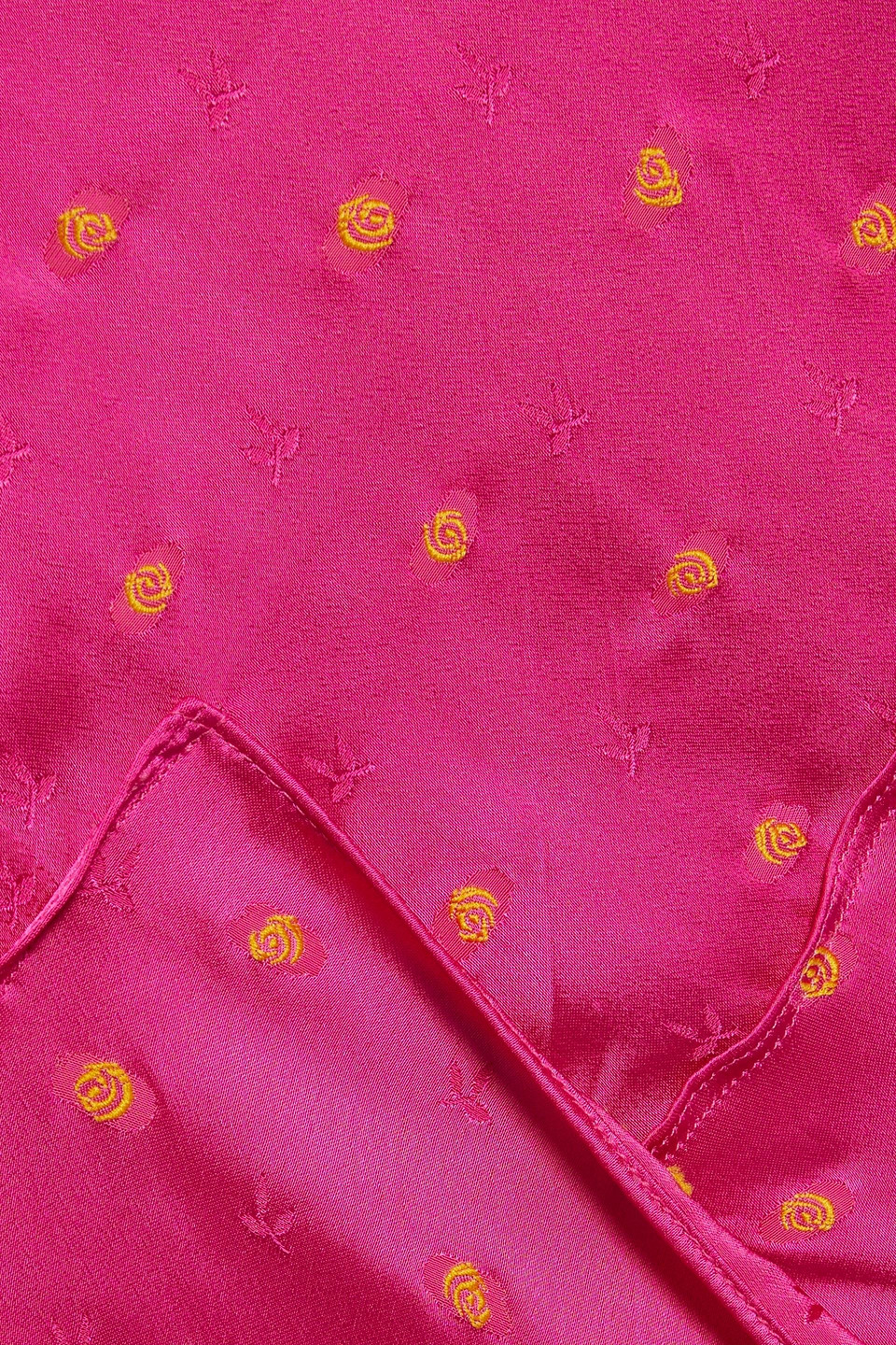 Marni Asymmetric Satin-jacquard Dress In Fuchsia