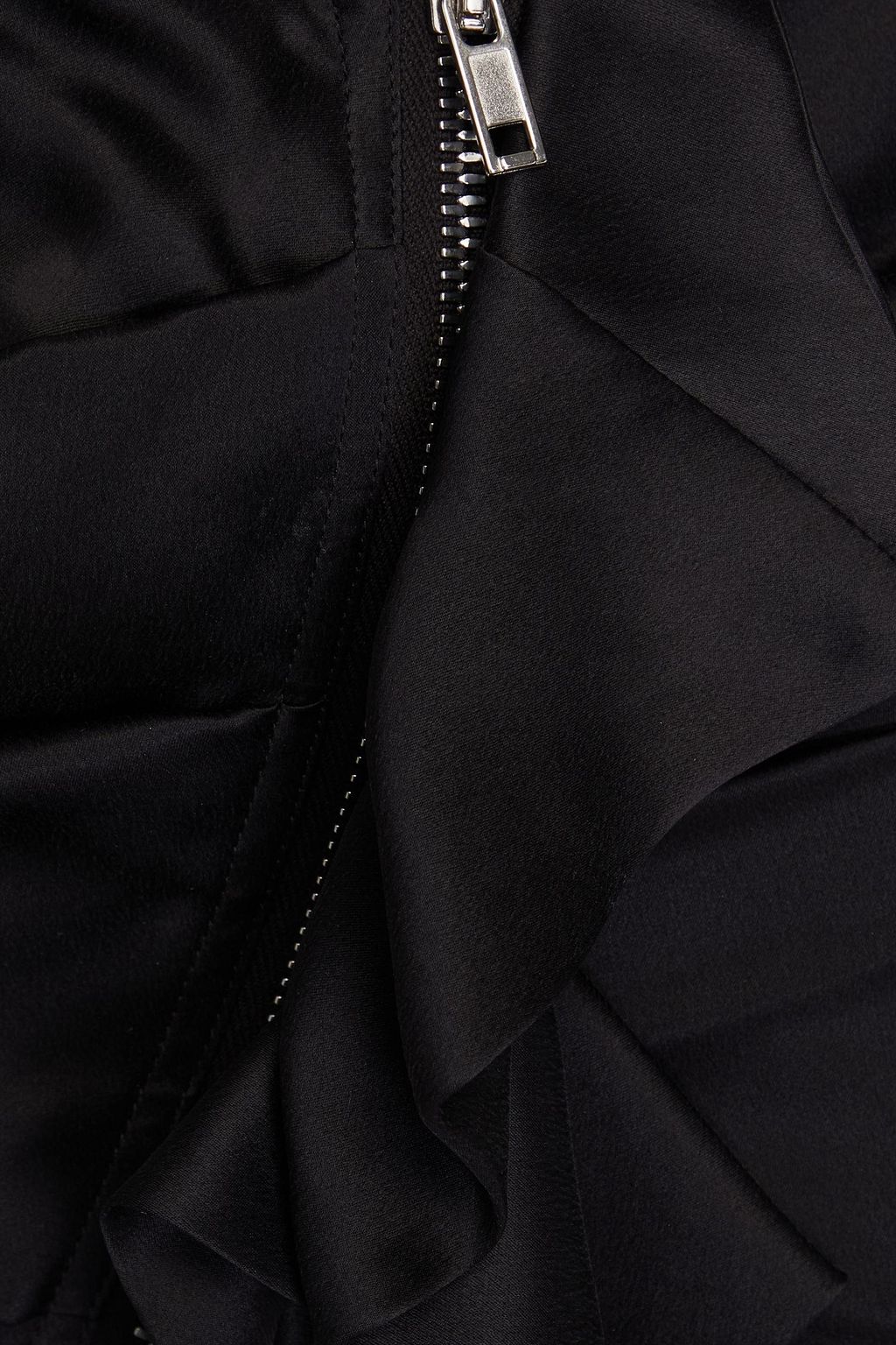 RICK OWENS Asymmetric ruffled washed satin skirt
