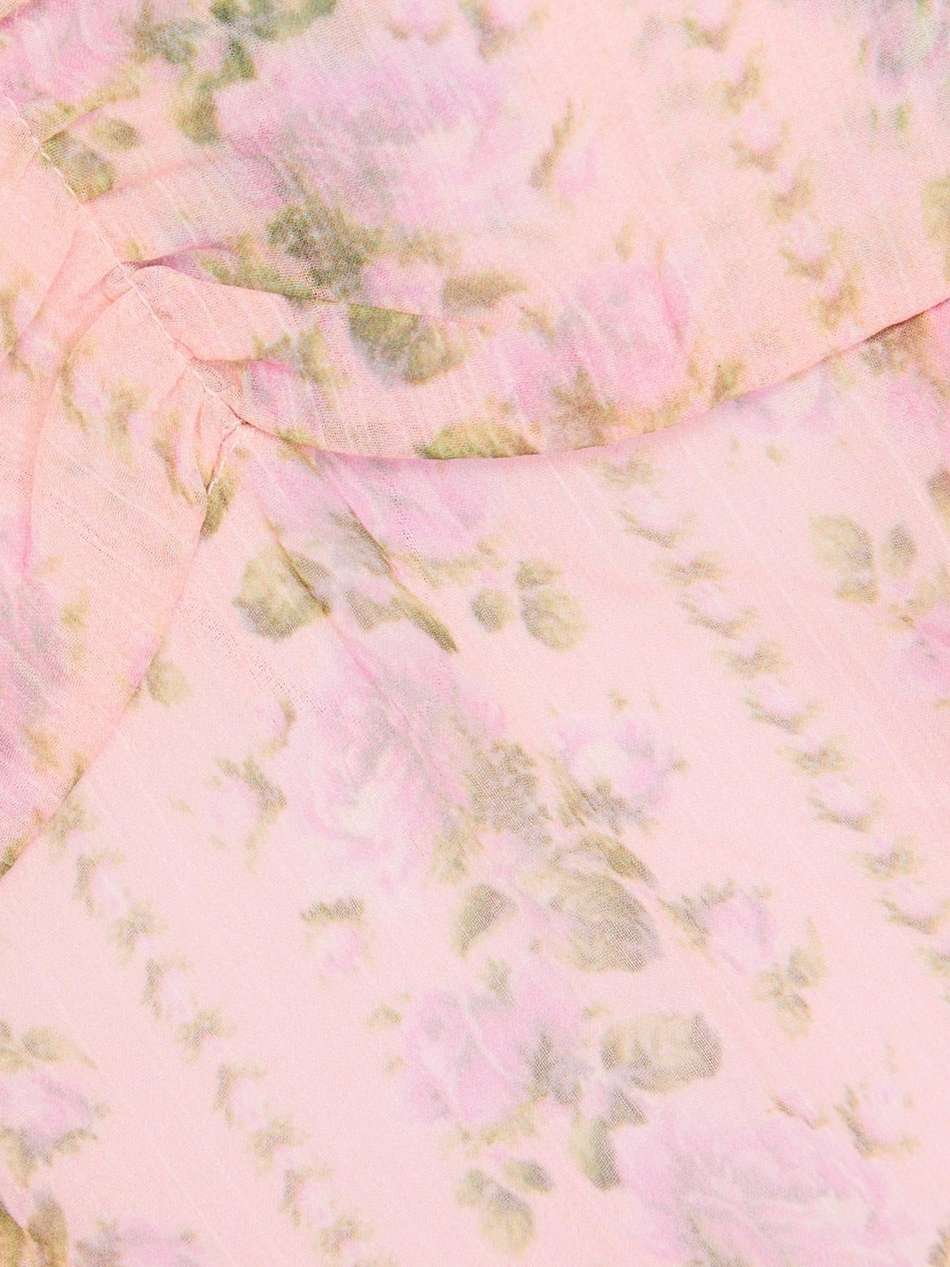 gilvery ruched floral-print chiffon maxi dress