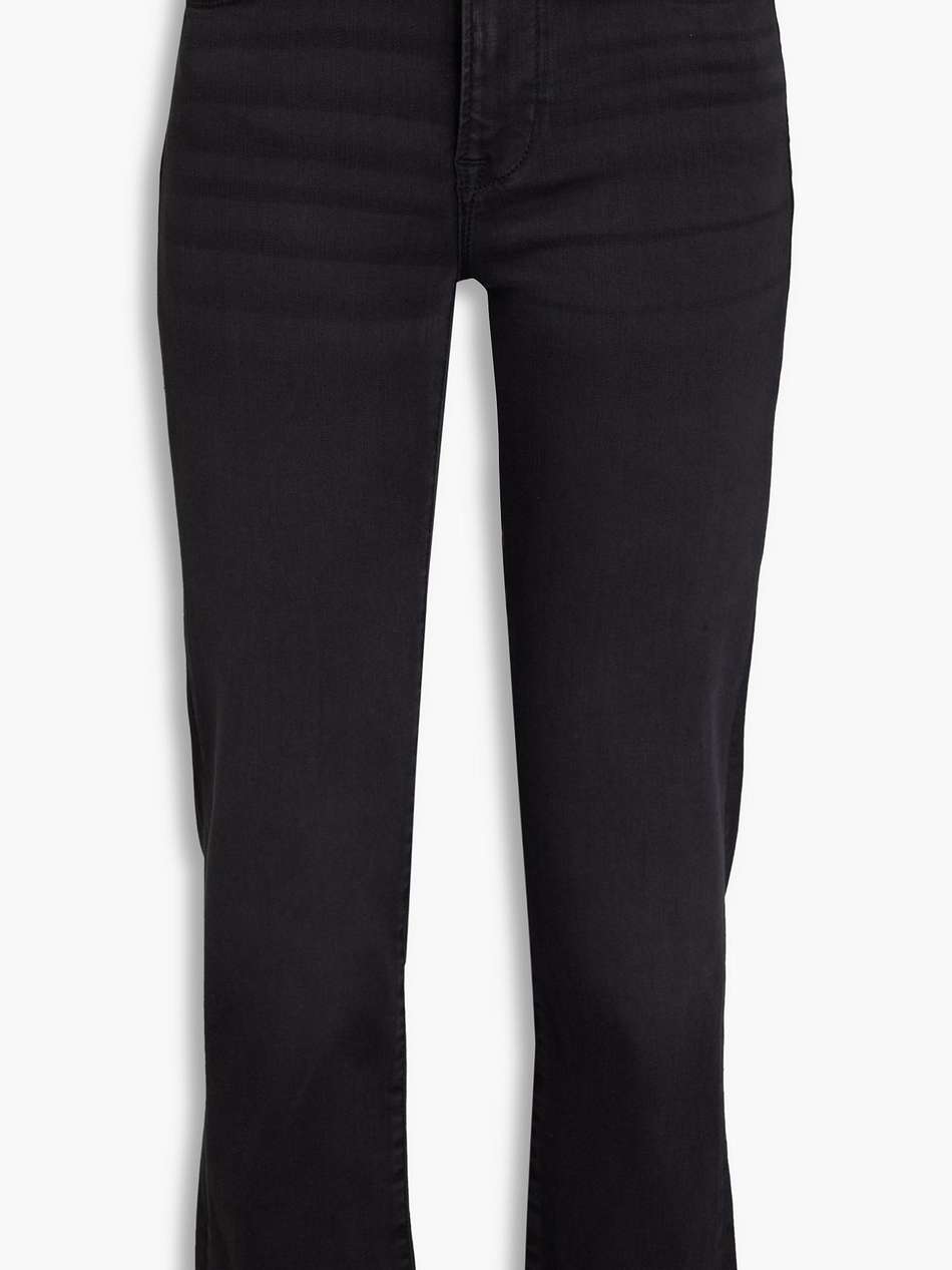 le high straight cropped high-rise straight-leg jeans