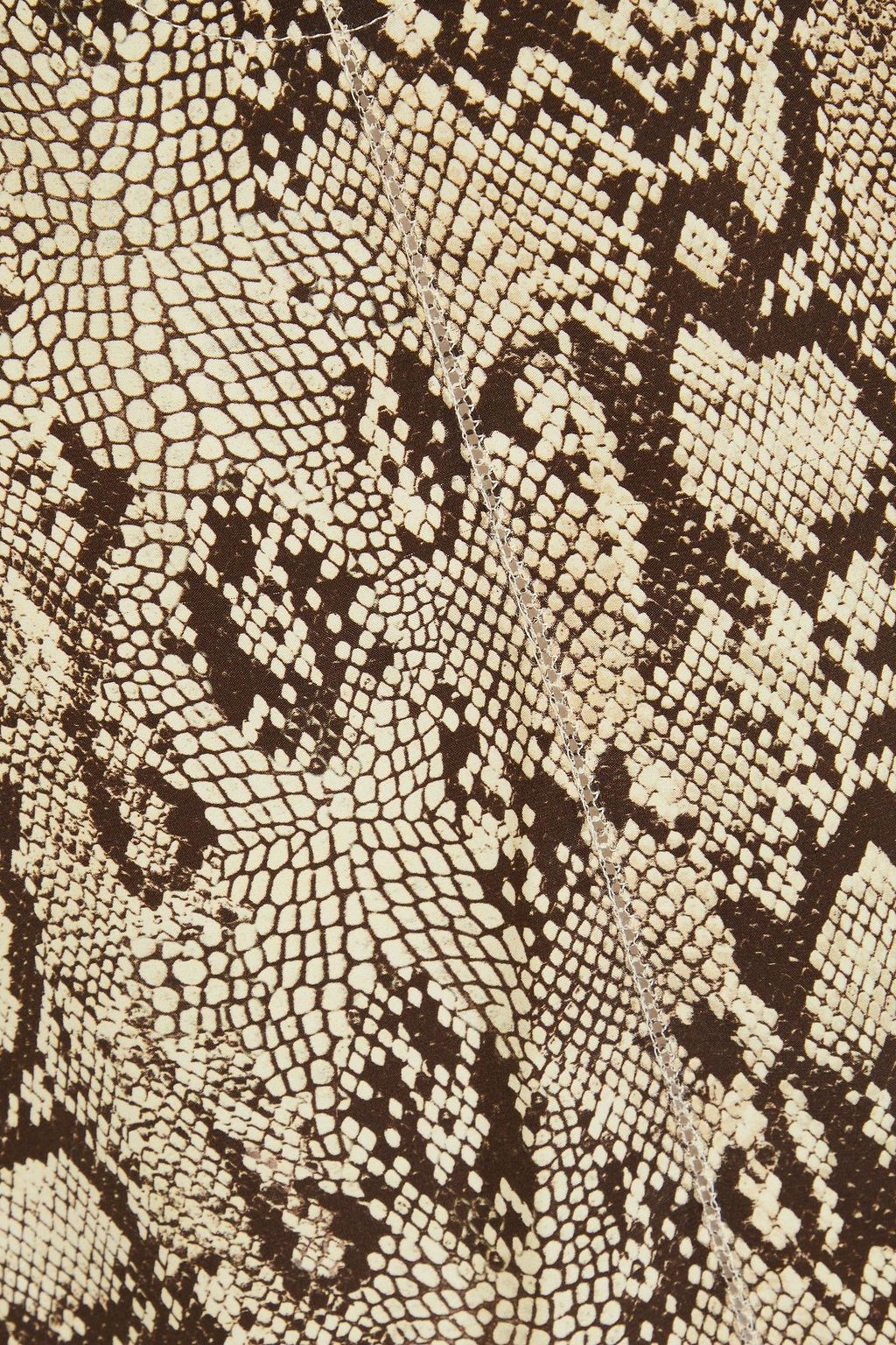 FRAME Snake-print silk-satin top