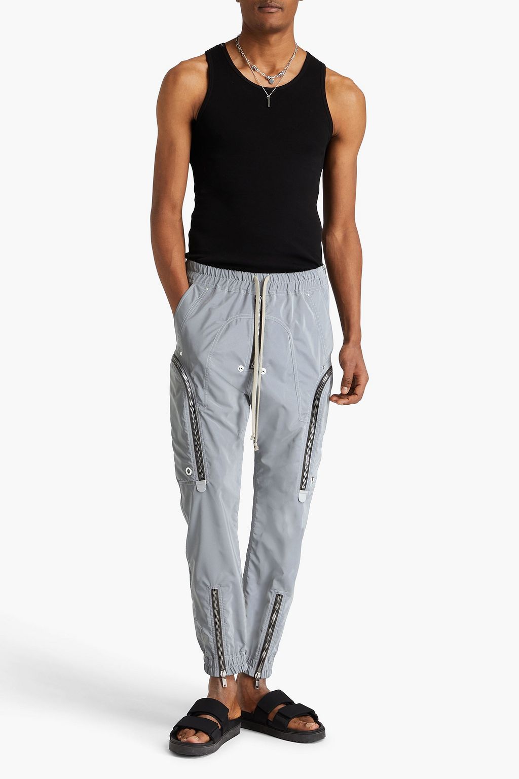 RICK OWENS بنطال كارغو مصنوع من قماش عازل