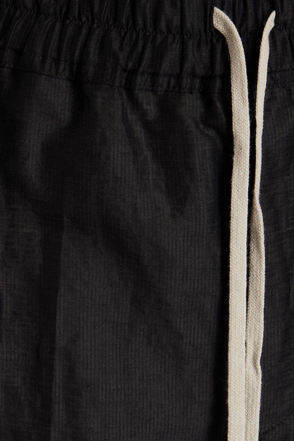 RICK OWENS 리넨 혼방 립스탑 크롭 테이퍼드 팬츠