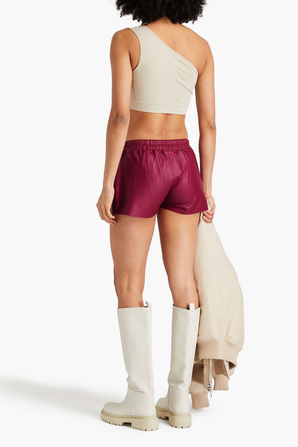 RICK OWENS Leather shorts