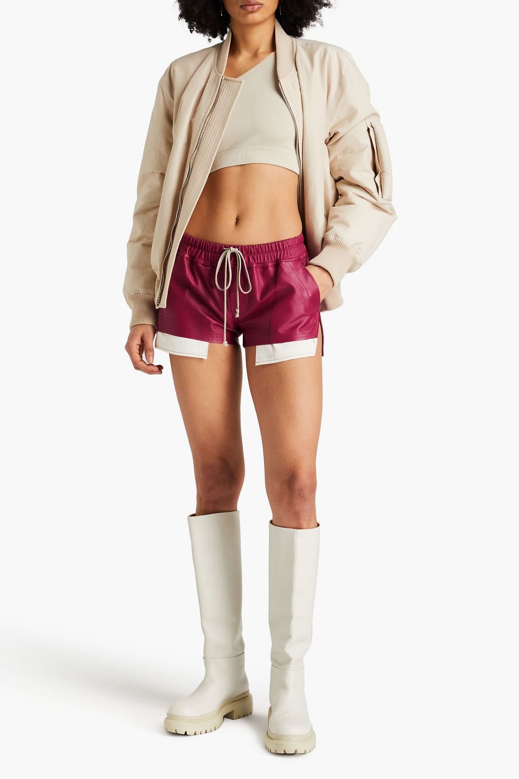 RICK OWENS Leather shorts
