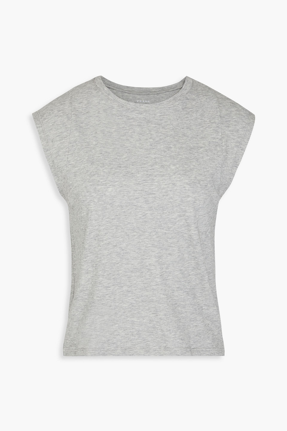 Shop Frame Pima Cotton-jersey Tank In Light Gray