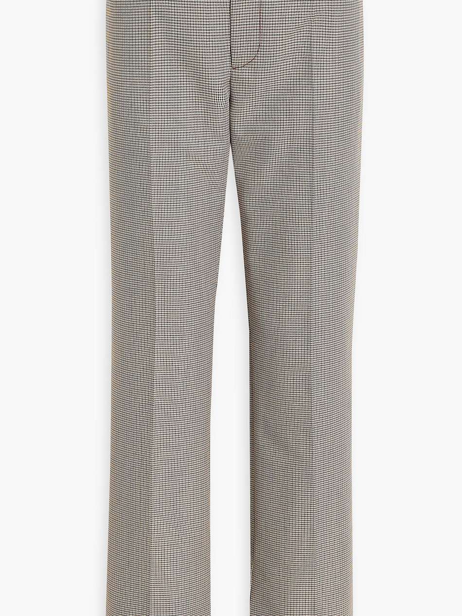 houndstooth wool-blend straight-leg pants