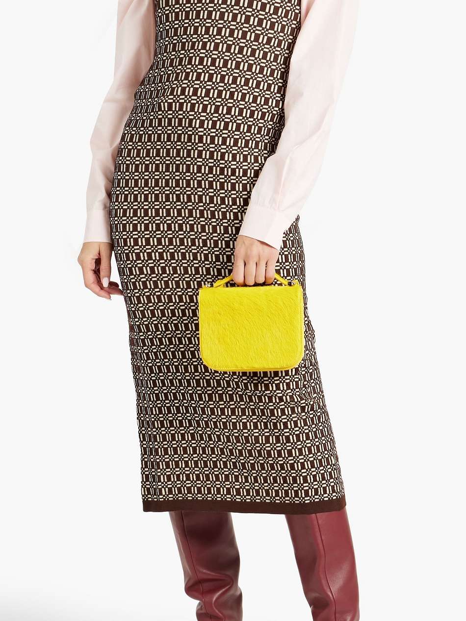jacquard-knit wool-blend midi dress