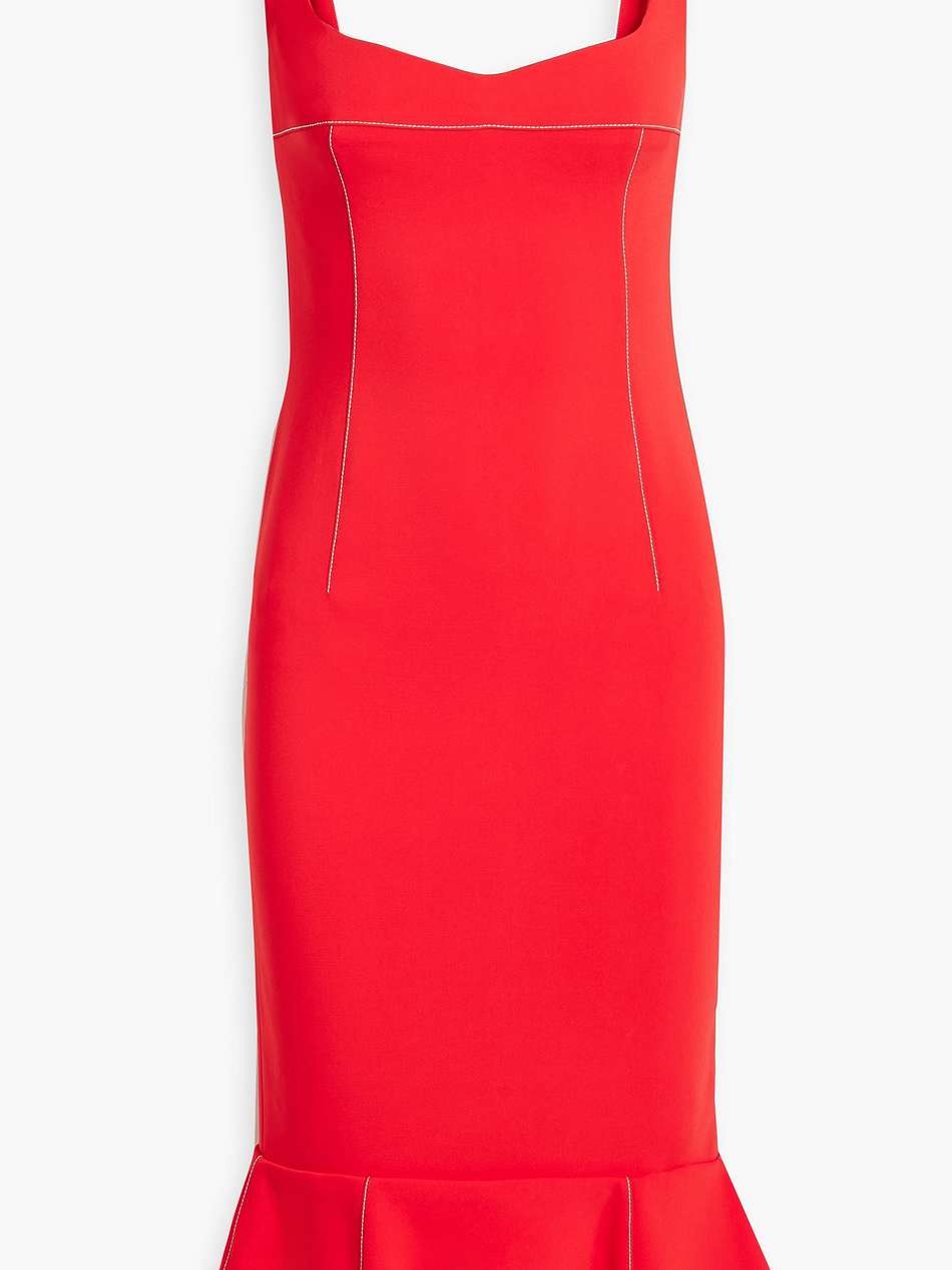 fluted cady midi dress
