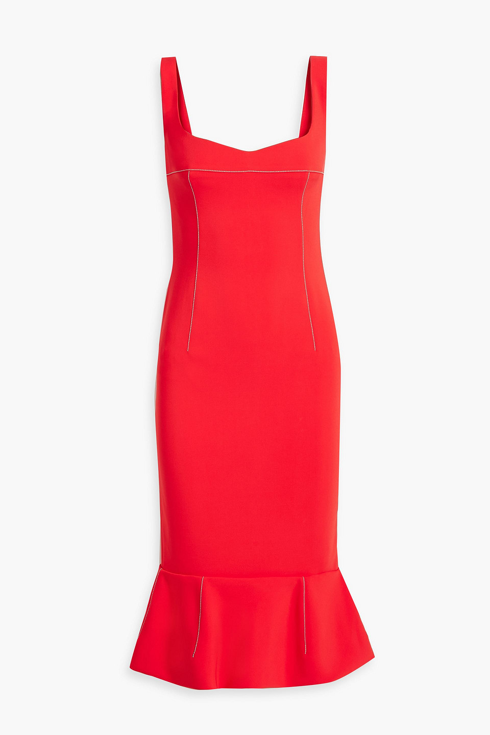 Marni Sleeveless Midi Dress In Red