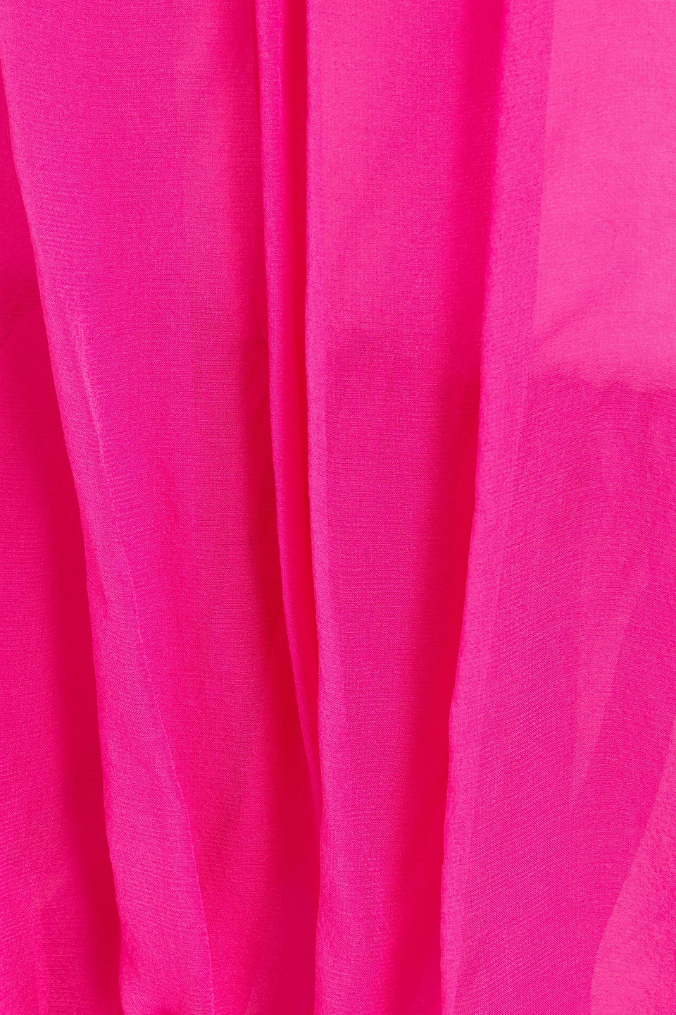 Rick Owens Gathered Silk-chiffon Top In Fuchsia