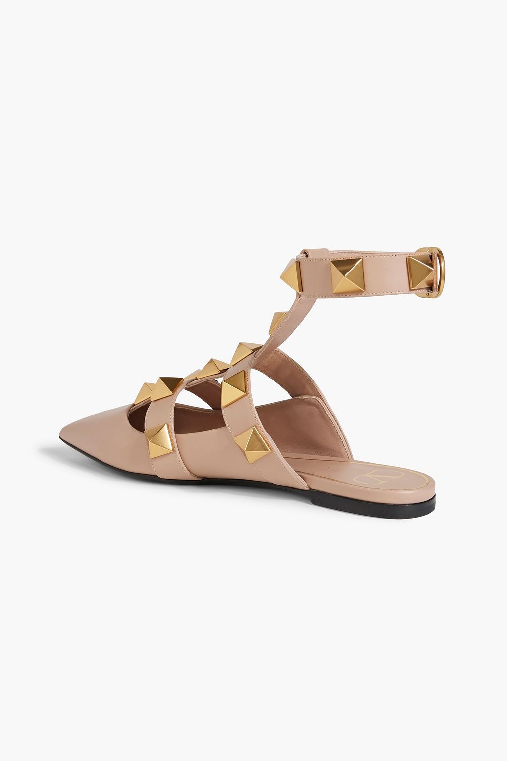 VALENTINO GARAVANI Roman Stud leather point-toe flats