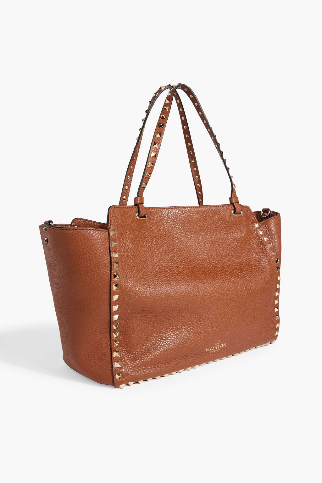 VALENTINO GARAVANI Rockstud pebbled-leather tote