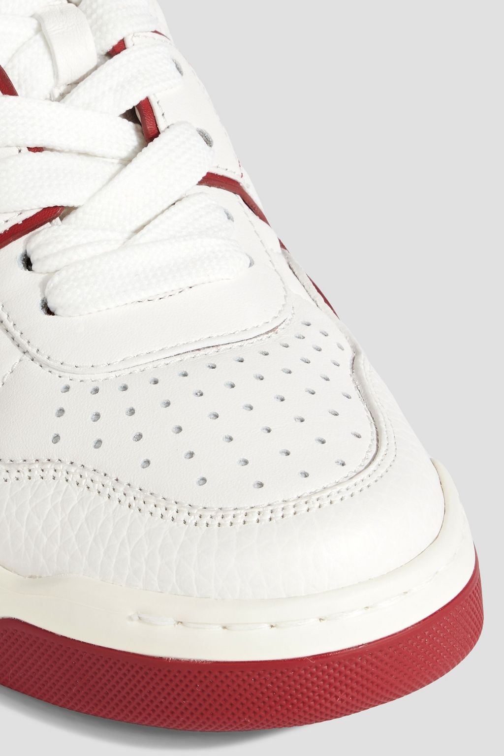VALENTINO GARAVANI One Stud printed smooth and pebbled-leather sneakers
