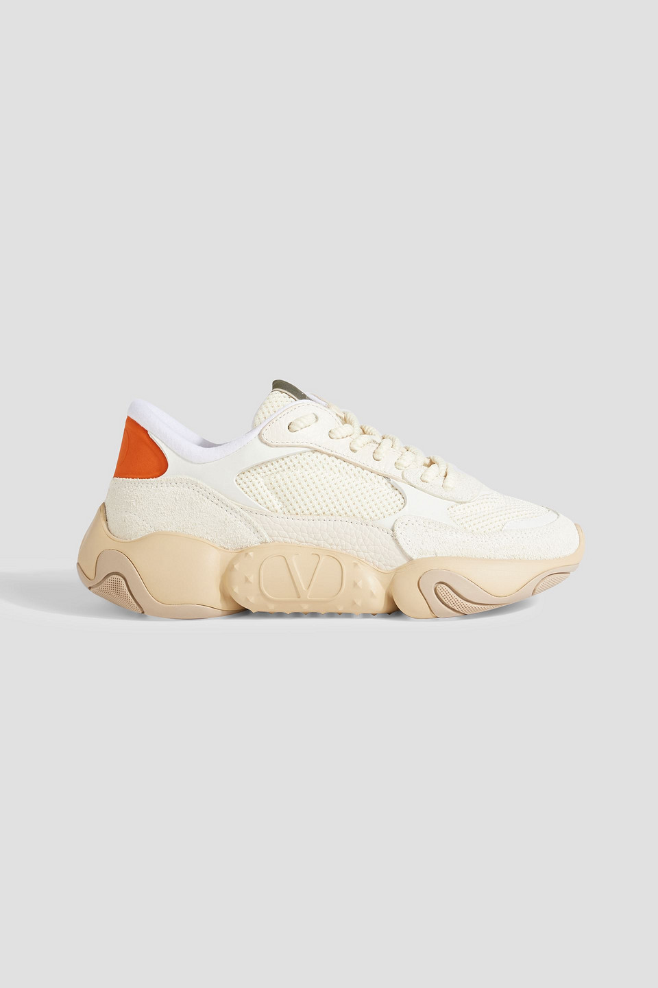 Valentino Bubbleback Low-top Chunky Sneakers In Ecru